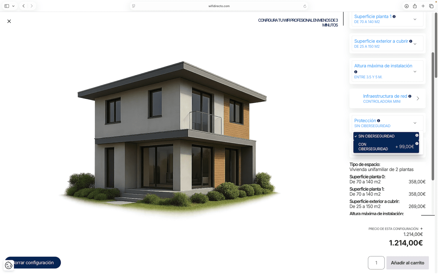 Configurador WiFi Directo - Protección con ciberseguridad