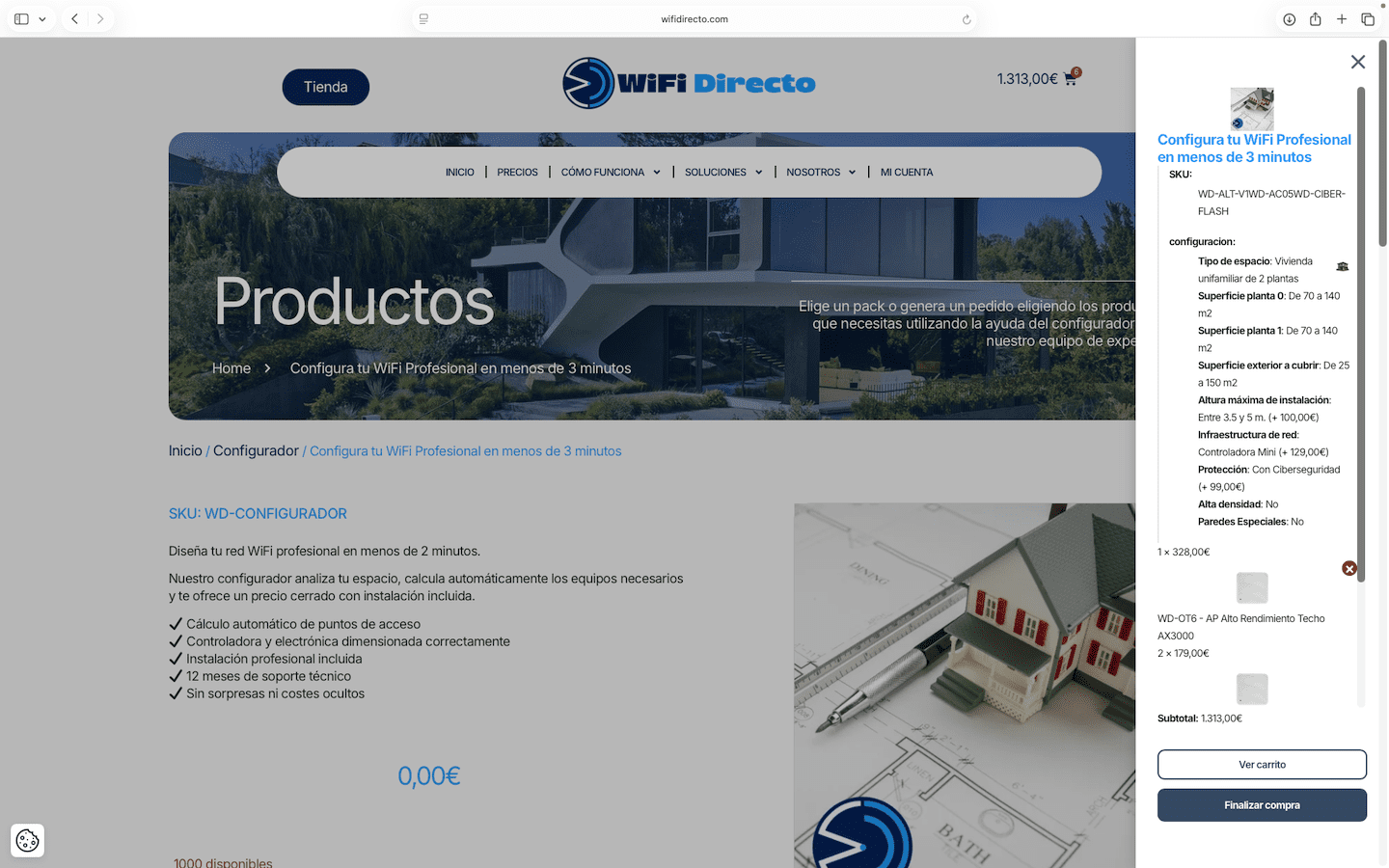 Configurador WiFi Directo - Visualización del carro