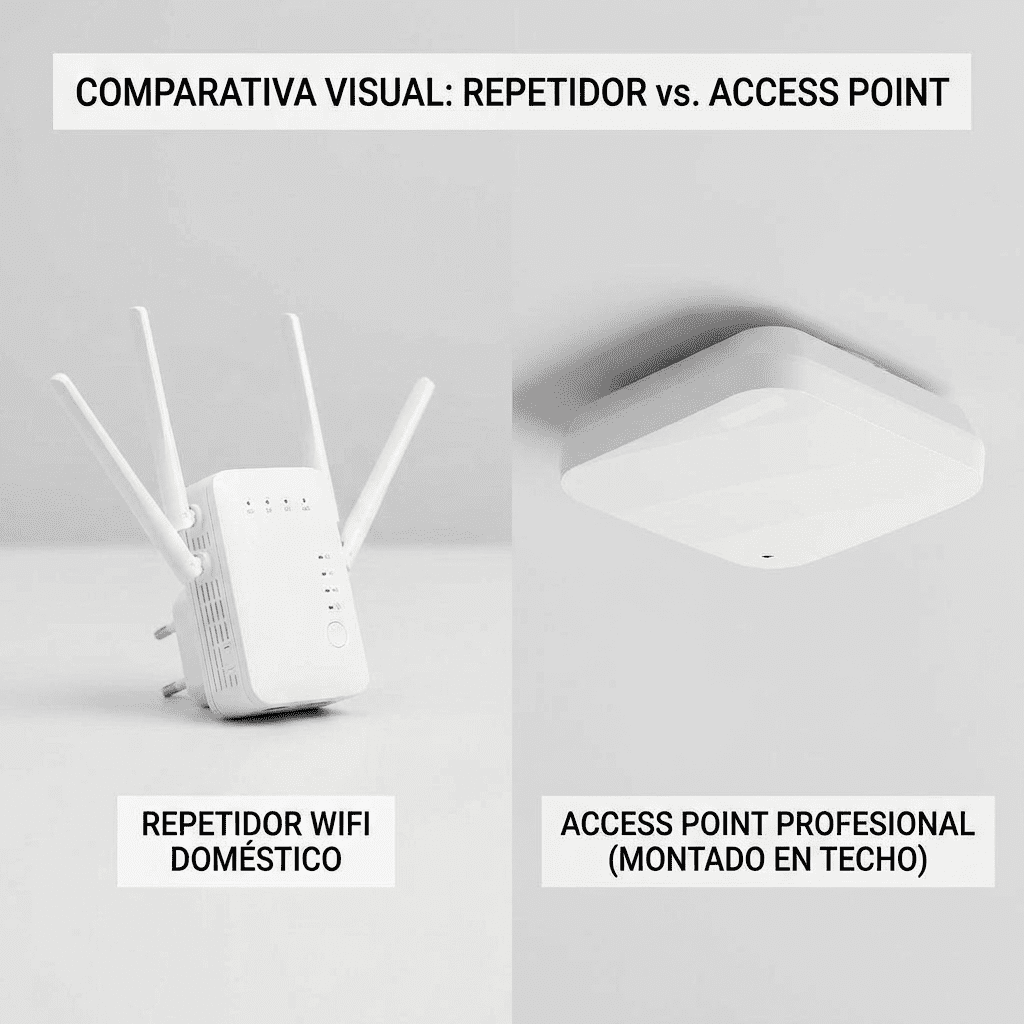 Repetidor WiFi para empresa vs Acces Point Profesional